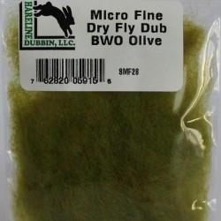 Dubbing Micro Fin Hareline couleur BWO Olive